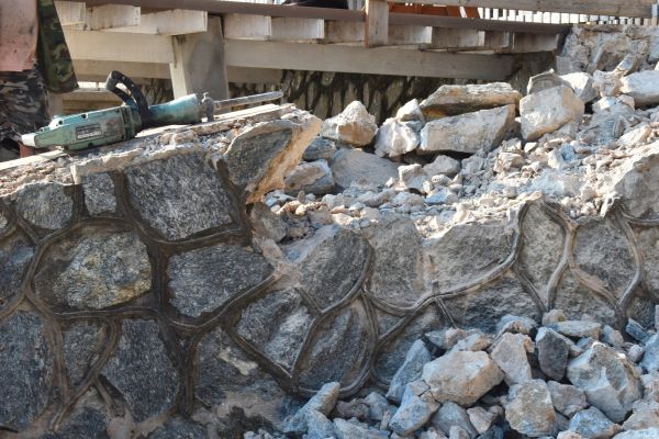 Retaining Wall Demolition in Longmont